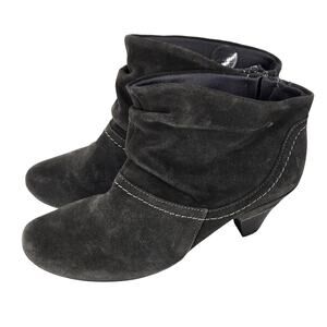 Pikolinos Leather Suede Heeled Ankle Boots Size 40EU Sz 9 Western Round Toe